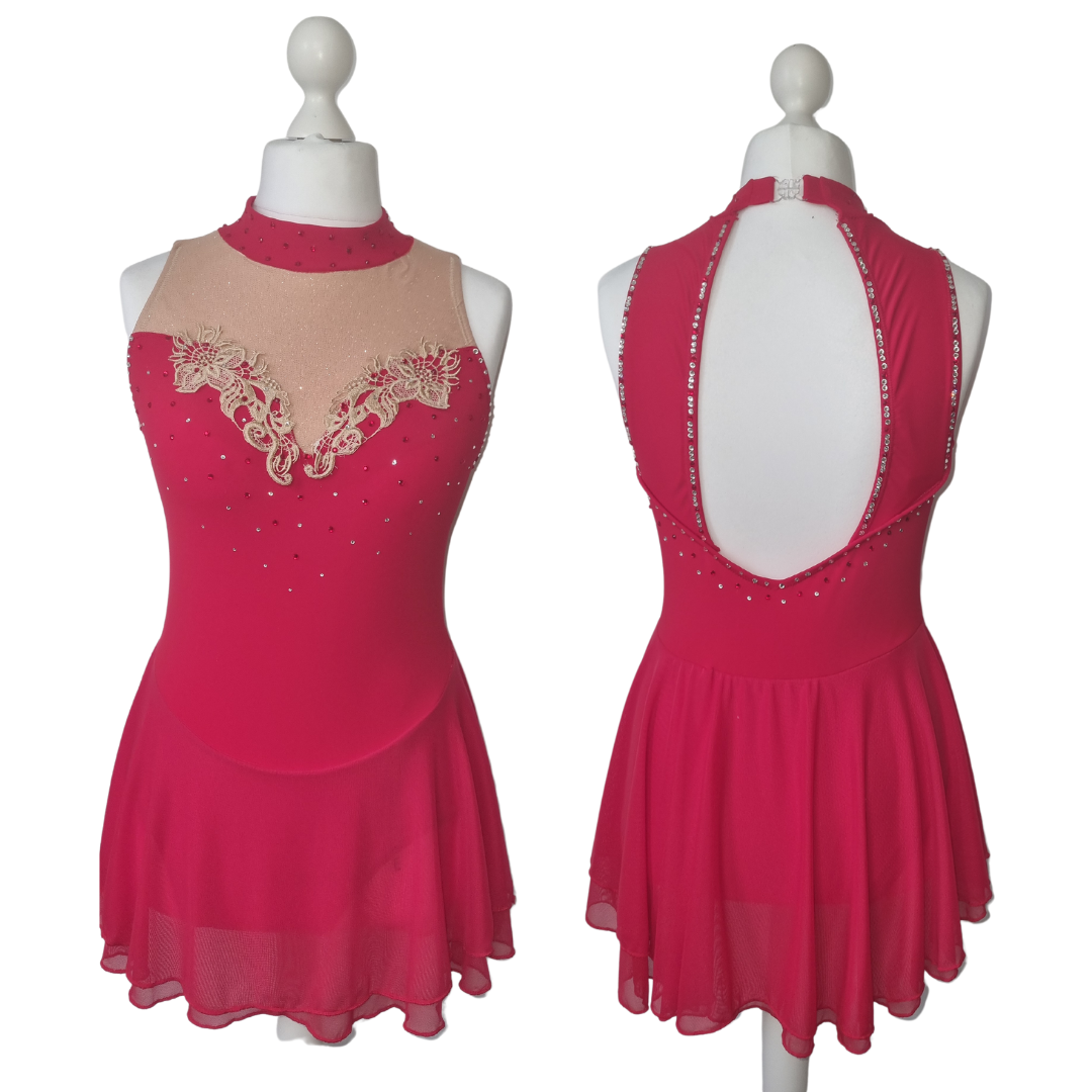 Red best sale skating dress